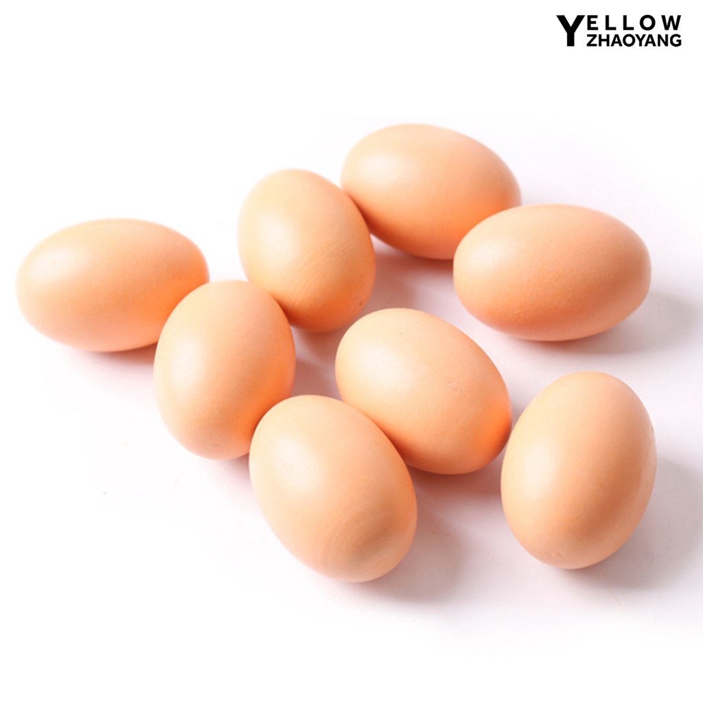 Quả Trứng Nhân Tạo NY-Wooden Sống Động Như Thật Không Hoàn Thiện Chống Biến Dạng Bề Mặt Mịn Trang Trí Nhà Cửa