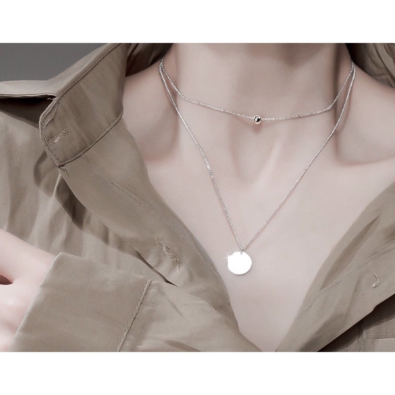 Day chuyền Bạc nữ 2 tầng Choker chất liệu Bạc 925 VHMART102