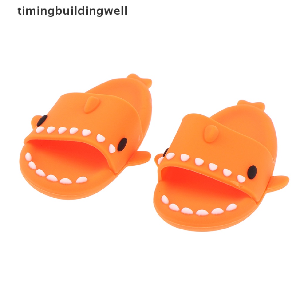 1 Đôi Giày Hình Cá Mập Dễ Thương Cho Búp Bê Tỉ Lệ 1 / 6