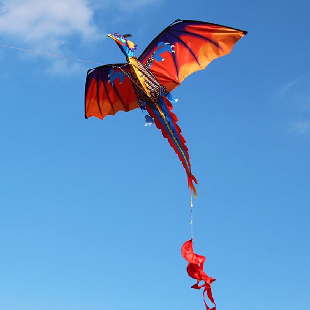 Diều Hình Rồng Bay 3D Bằng Nylon Kèm Dây 100m Áo Khoác Thời Trang Trẻ Trung Cá Tính