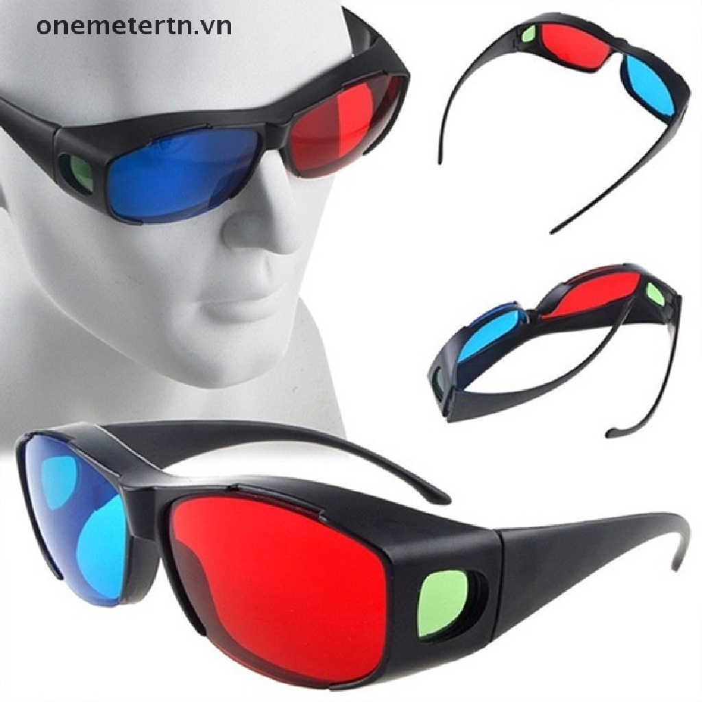 Kính 3D Gọng Đen Dùng Xem Phim Anaglyph TV DVD