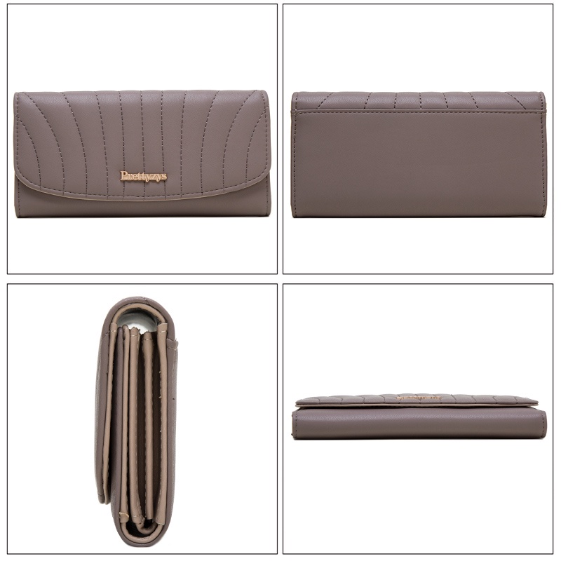 Ví Da PU Dáng Dài Thiết Kế Thanh Lịch Cho Phái Nữ