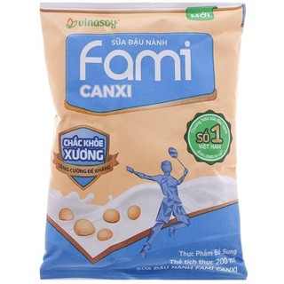 Sữa đậu nàng fami canxi bịch 200ml