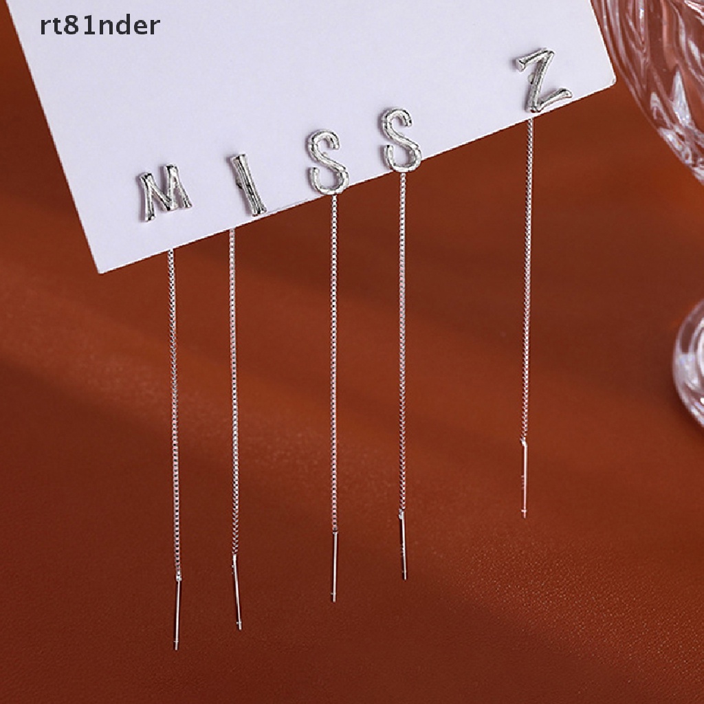 Rt Bông Tai Chữ Cái Dạng Treo Dài Tua Rua Đơn Giản Làm Quà Tặng Trang Sức Cho Nữ n