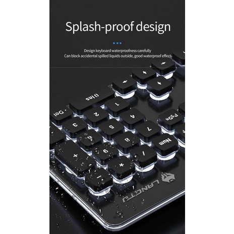 Bàn Phím Không Dây 104 Phím RGB Tùy Chỉnh Tiện Dụng Cho Văn Phòng / PC / Laptop