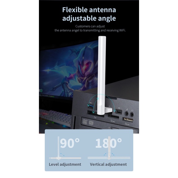 Usb Phát Wifi Không Dây MT7603 300Mbps 3dbi 802.11b / n Chất Lượng Cao