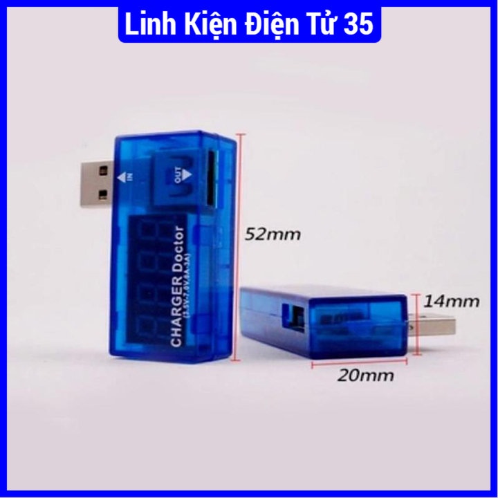 Test điện thoại, sạc dự phòng - USB đo dòng đo áp V1, đo điện áp các cổng chuẩn USB, dùng để test dòng sặc điện thoại,..