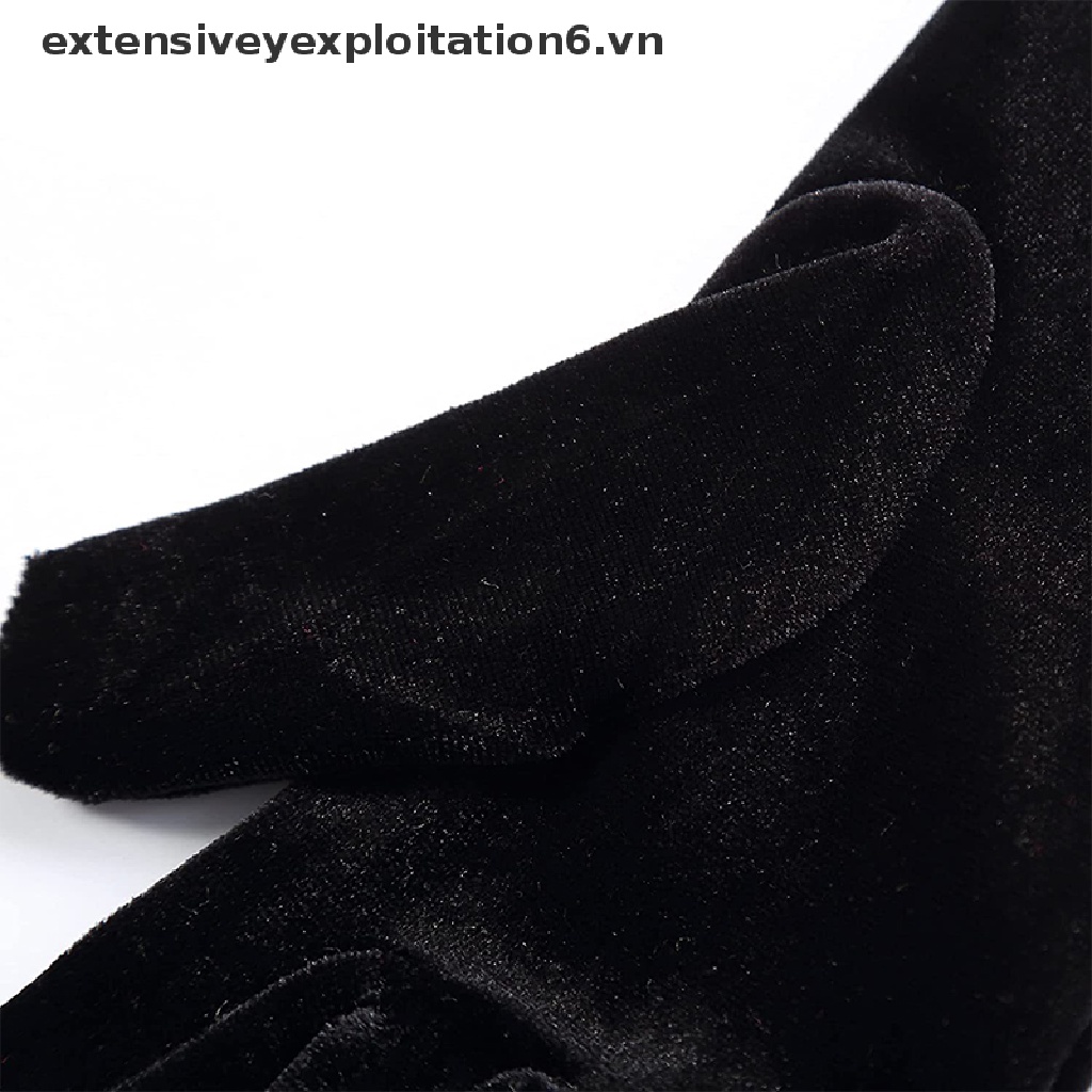 Găng Tay Nhung Polyester 53cm Màu Vàng Ấm Áp