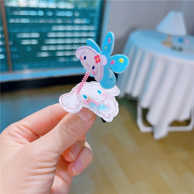 Sanrio Kẹp Tóc Hình Cối Xay Gió Nhỏ Hoạt Hình Thời Trang Cá Tính Cho Trẻ Em mymelody Cinnamon HelloKitty