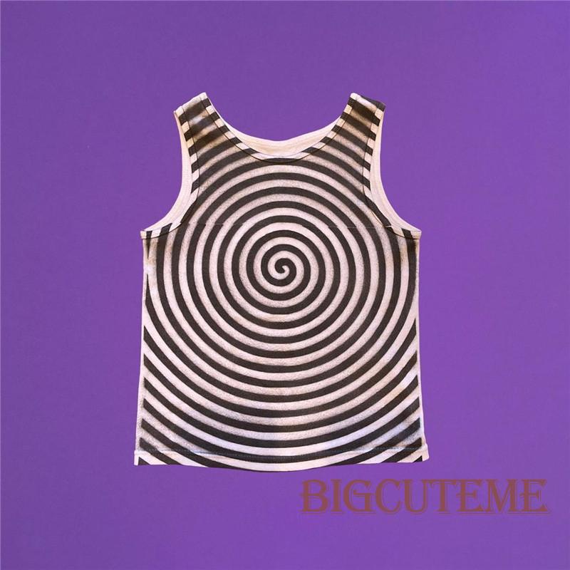 [] - Áo Tank Top Không Tay Dạng Xoắn / Bóng / Ngôi Sao Vừa Vặn Mùa Hè Cho Nữ