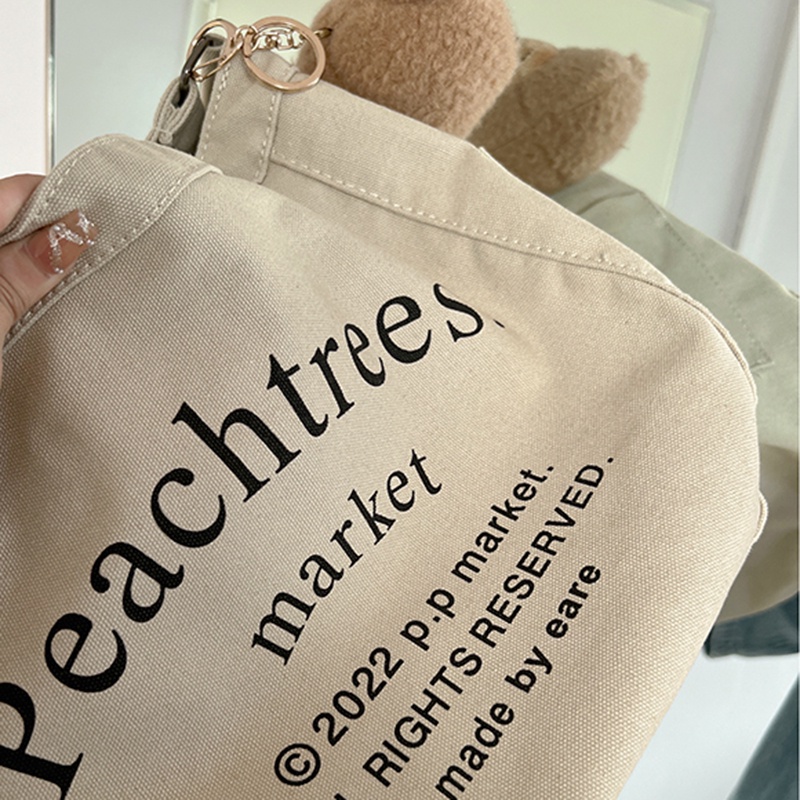 Túi Xách canvas Sức Chứa Lớn Phong Cách retro Mỹ Thời Trang Dành Cho Nữ