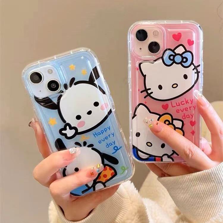 Ốp Điện Thoại Silicon TPU Mềm Trong Suốt In Họa Tiết Dễ Thương Chống Sốc Cho IPhone 14 13 11 Pro Max 12 8 7 Plus XS XR X