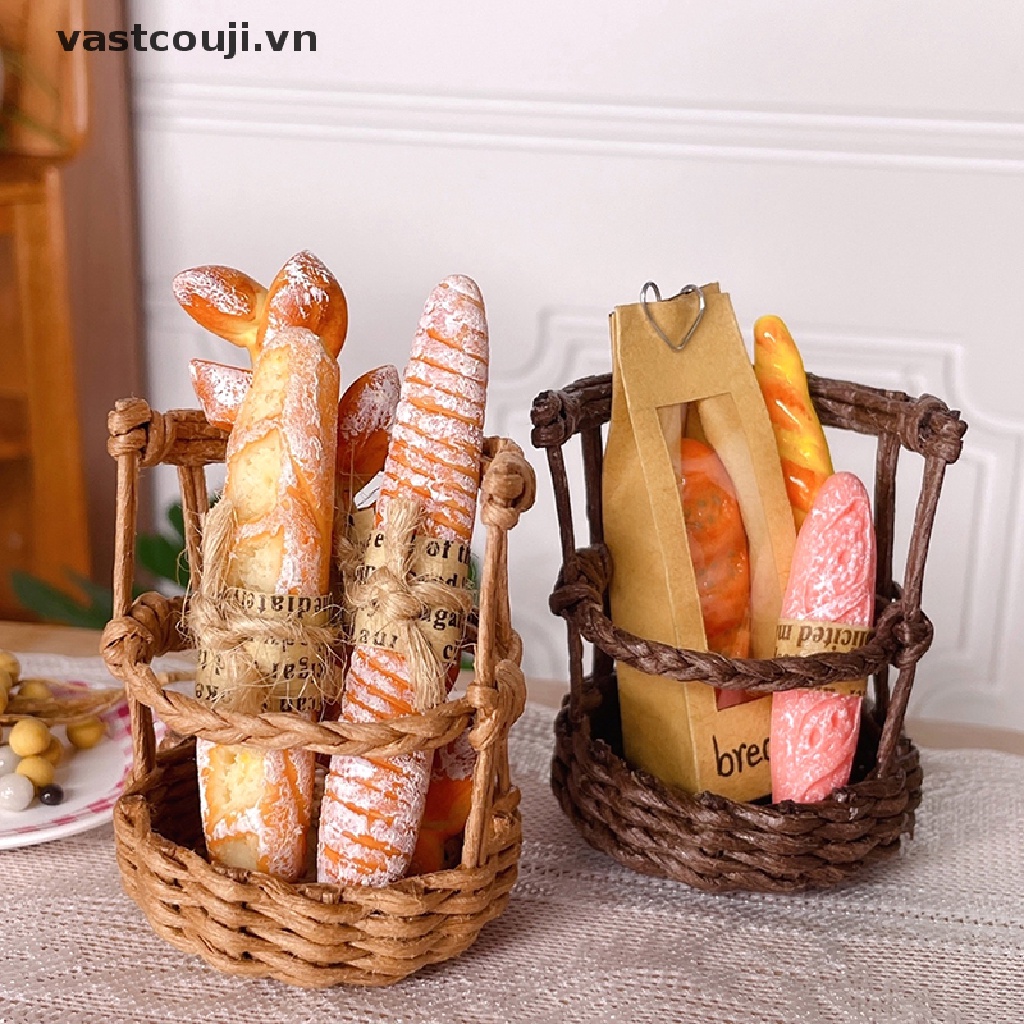 Mô Hình Rổ Bánh Mì Tỉ Lệ 1: 12 Trang Trí Nhà Búp Bê