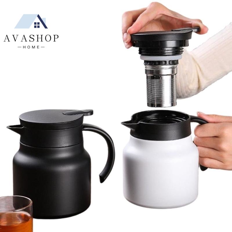 Ấm giữ nhiệt pha trà Bình Pha Trà Giữ Nhiệt Ca giữ nhiệt pha trà inox 316 dung tích 1 lít hàng cao cấp
