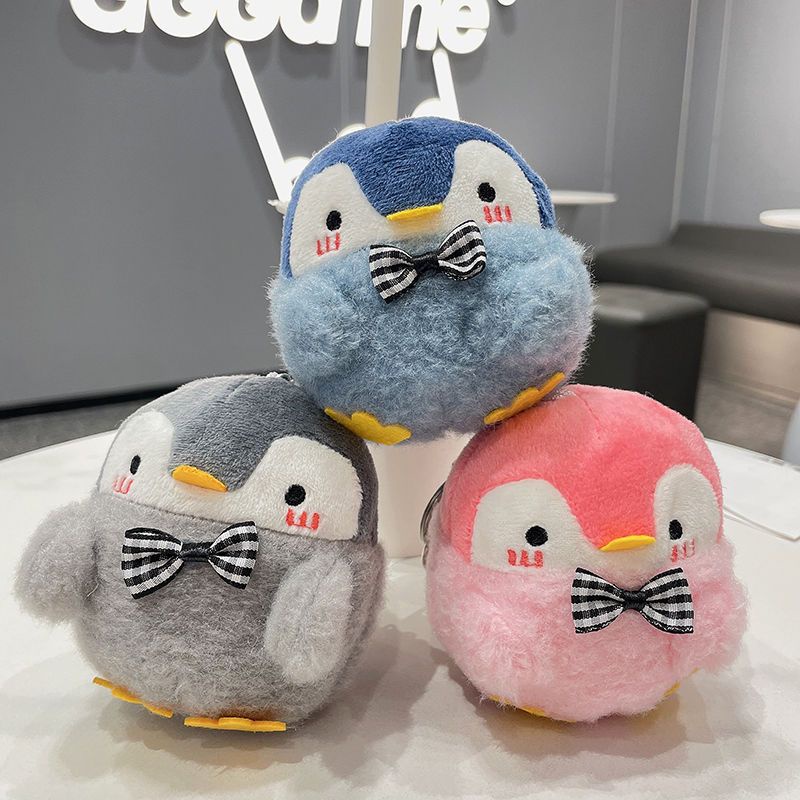 Móc Khóa Hình Chim Cánh Cụt Nhồi Bông Dễ Thương