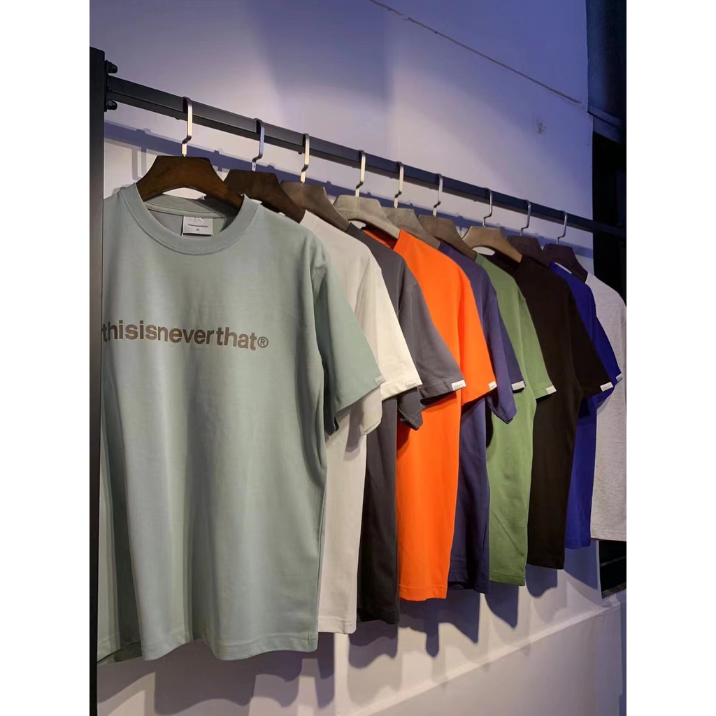 Áo Thun Tay Ngắn In Chữ THISISNEVERTHAT T-Logo 9 Màu Đen Cho Nam Và Nữ