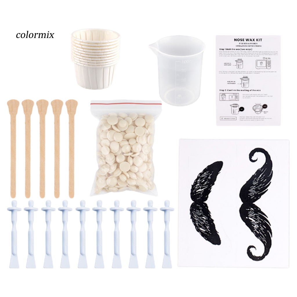 1 Set Rich Accessories Nose Hair Remove Kit Home Supply Hot Film Hard Wax Bean Nose Hair Plucking Tools Easy Operation