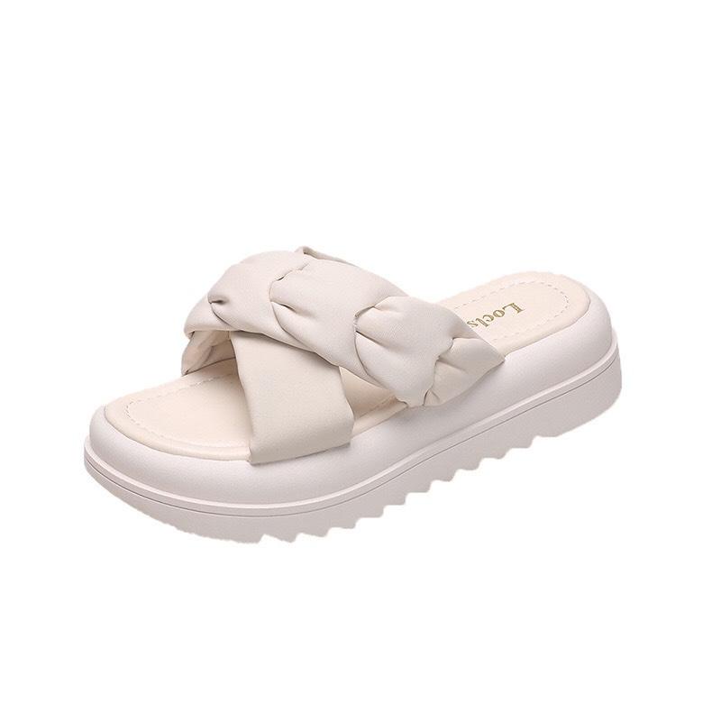 Dép nữ quai chéo Đế xuồng cao 4.5cm, dép thời trang hè mang phong cách Hàn DP34