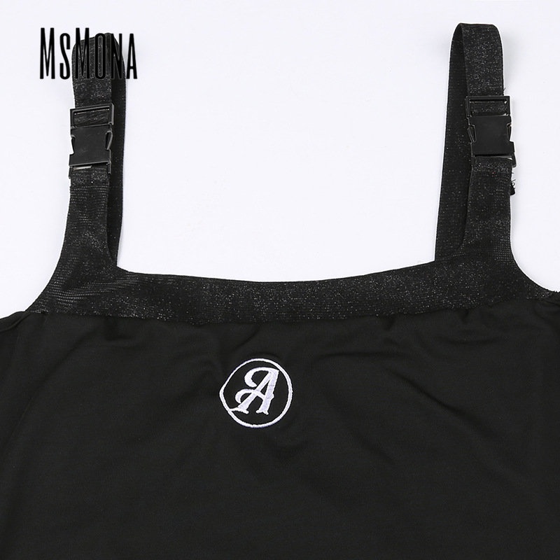 MsMona Đầm Không Tay Hở Vai Màu Trơn Thời Trang 2023 Dành Cho Nữ