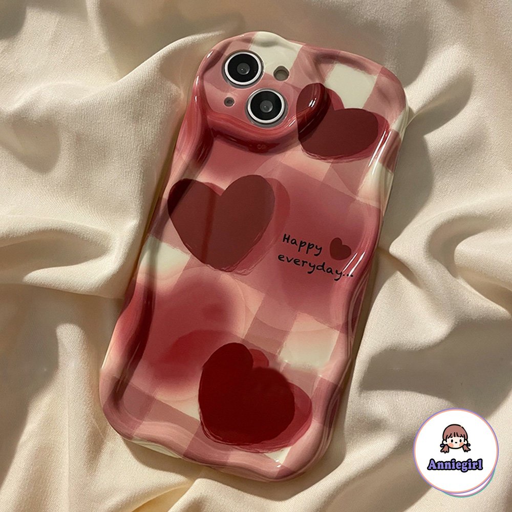 Ốp Điện Thoại Dẻo Họa Tiết Trái Tim Đỏ Rượu Phong Cách Cổ Điển Cho IPhone 11 Casing 14 Pro Max Ip 13 12 11 Pro Max 14 Pro Max