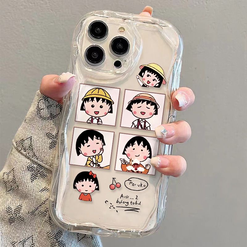 ✅Ốp Điện Thoại Mềm Trong Suốt Viền Cong In Hình Maruko Cho iPhone14 / 13promax 12 / 11 7 / 8p xs / xr BR5G