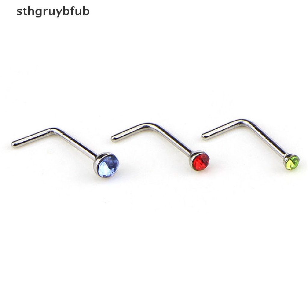 Set 60 Khuyên Mũi Thép Không Gỉ Đính Đá Cá Tính