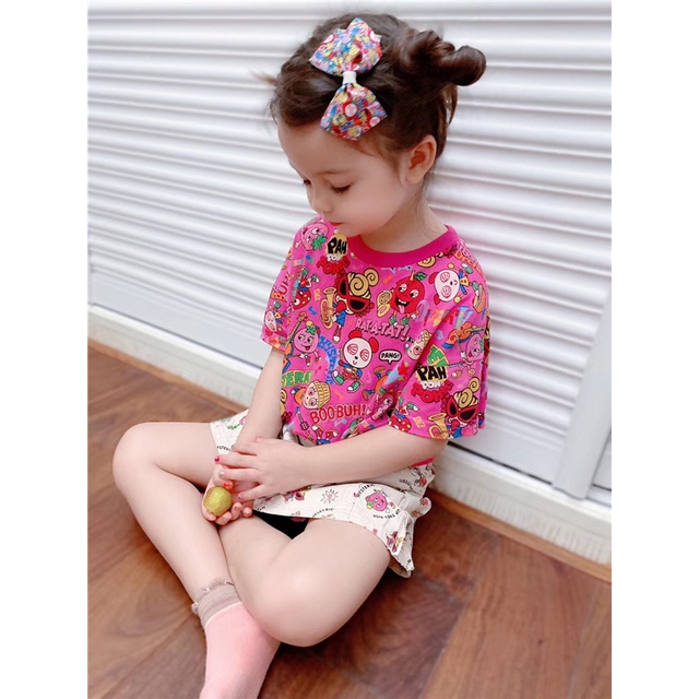 Áo Thun Mùa Hè Tay Cộc In Họa Tiết Trái Cây Hoạt Hình Dễ Thương Hợp Thời Trang Cho Bé 90-140CM