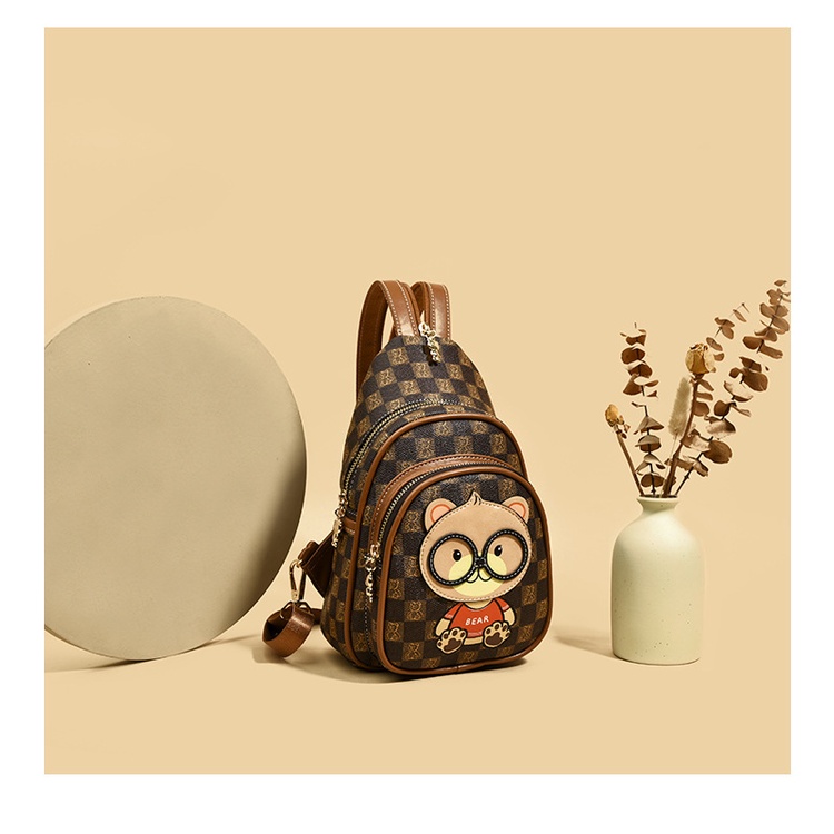 Túi đeo ngực cặp đôi thời trang Họa tiết hoạt hình Túi đeo vai đơn nam nữ