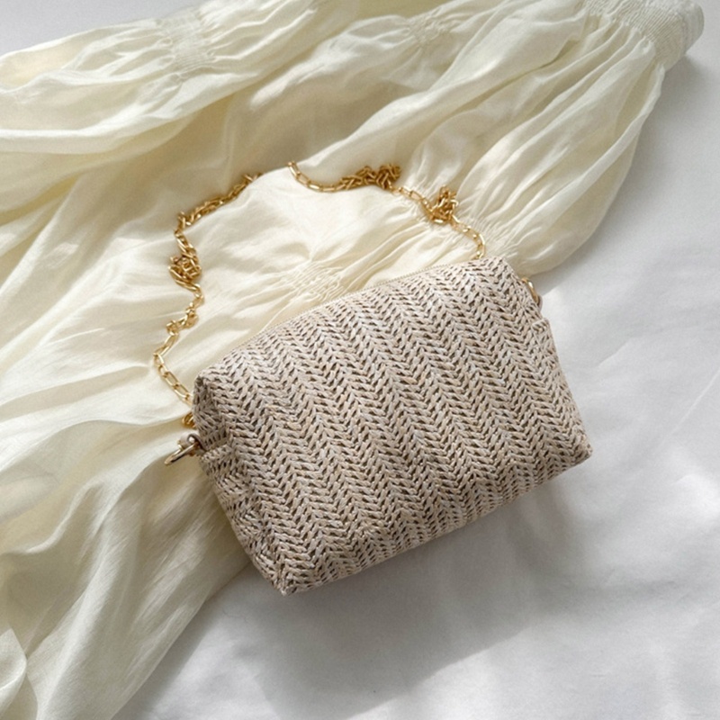 Túi Cói Đeo Chéo Đựng Điện Thoại Thời Trang Cho Nữ