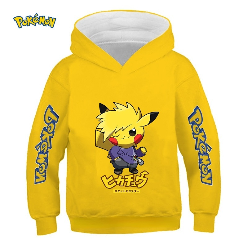 Áo Hoodie In Hình Pokemon Thời Trang Mùa Thu Dành Cho Trẻ Em