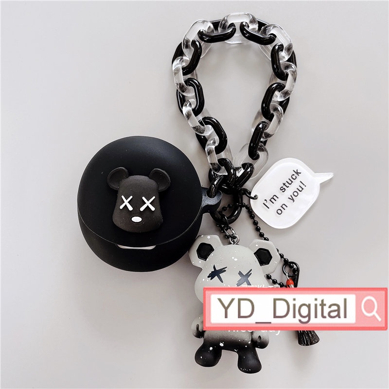 Vỏ Bảo Vệ Hộp Sạc Tai Nghe Oppo enco air 3 / air 2 / Buds 2 Bằng Silicon Họa Tiết Hoạt Hình KAWS Dễ Thương Chống