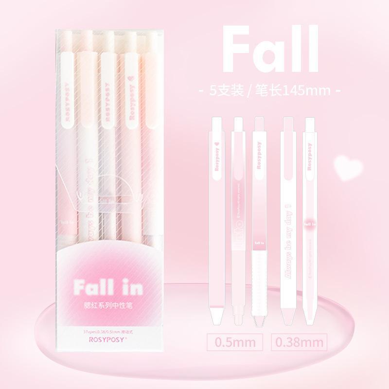 Bút gel ROSYPOSY FALL IN LOVE mực đen