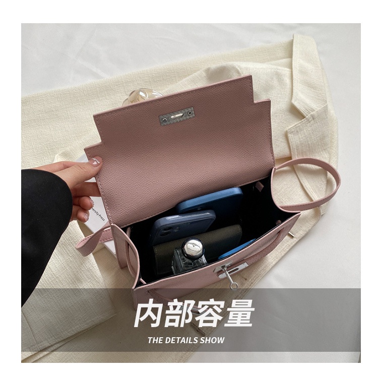 Túi Đeo Vai Màu Trơn Có Khóa Thời Trang Cho Nữ