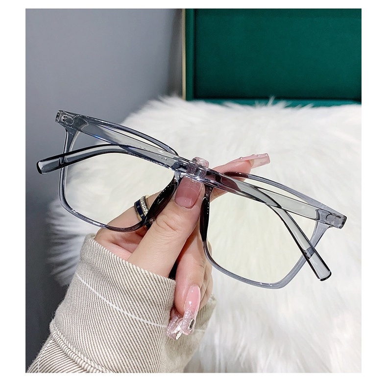 【-0°~-400°Mắt Kính Gọng Vuông Chống Ánh Sáng Xanh Phong Cách retro Thời Trang Unisex