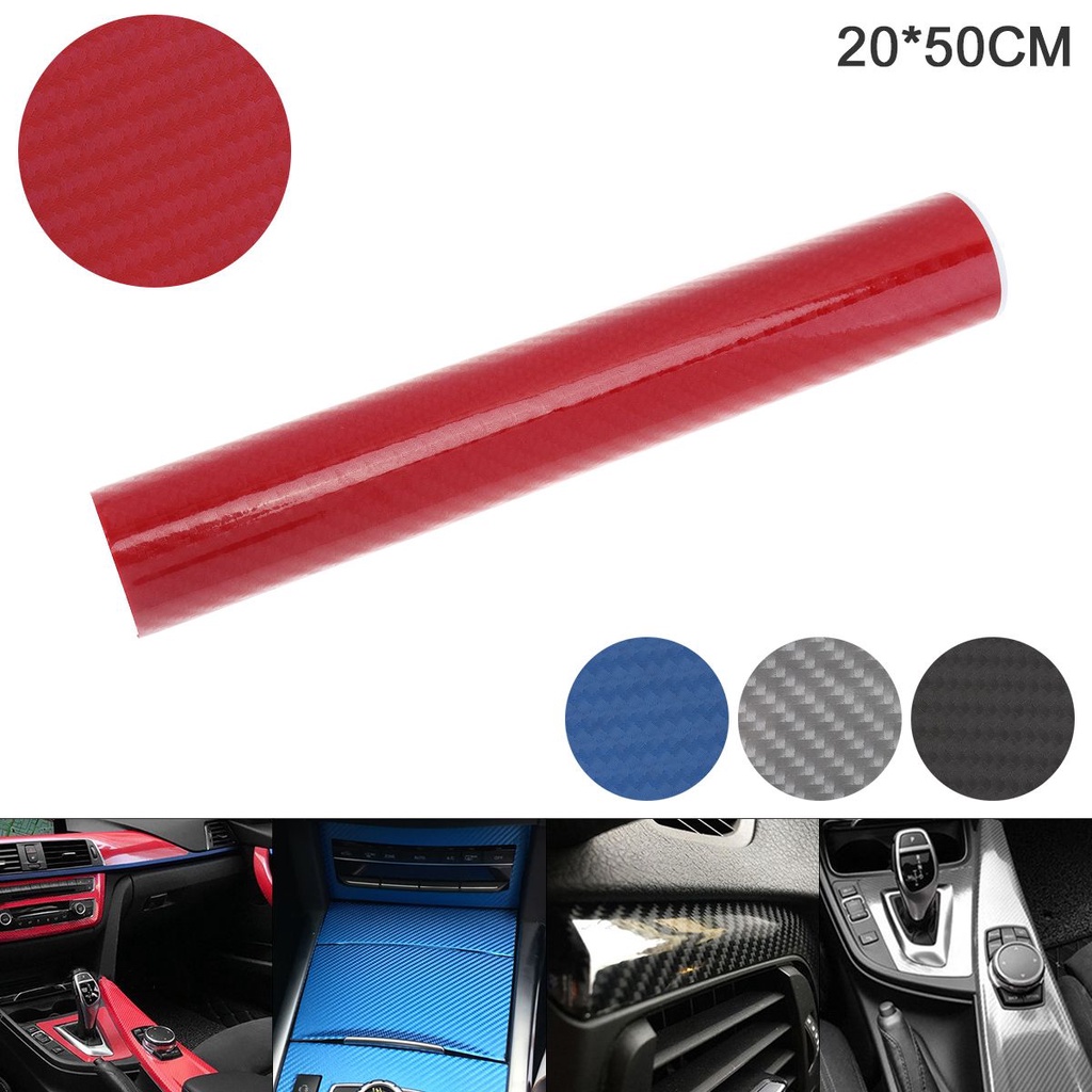Phim Dán PVC Vinyl Sợi Carbon 6D 20X50Cm Trang Trí Xe Hơi / Máy Tính / Laptop