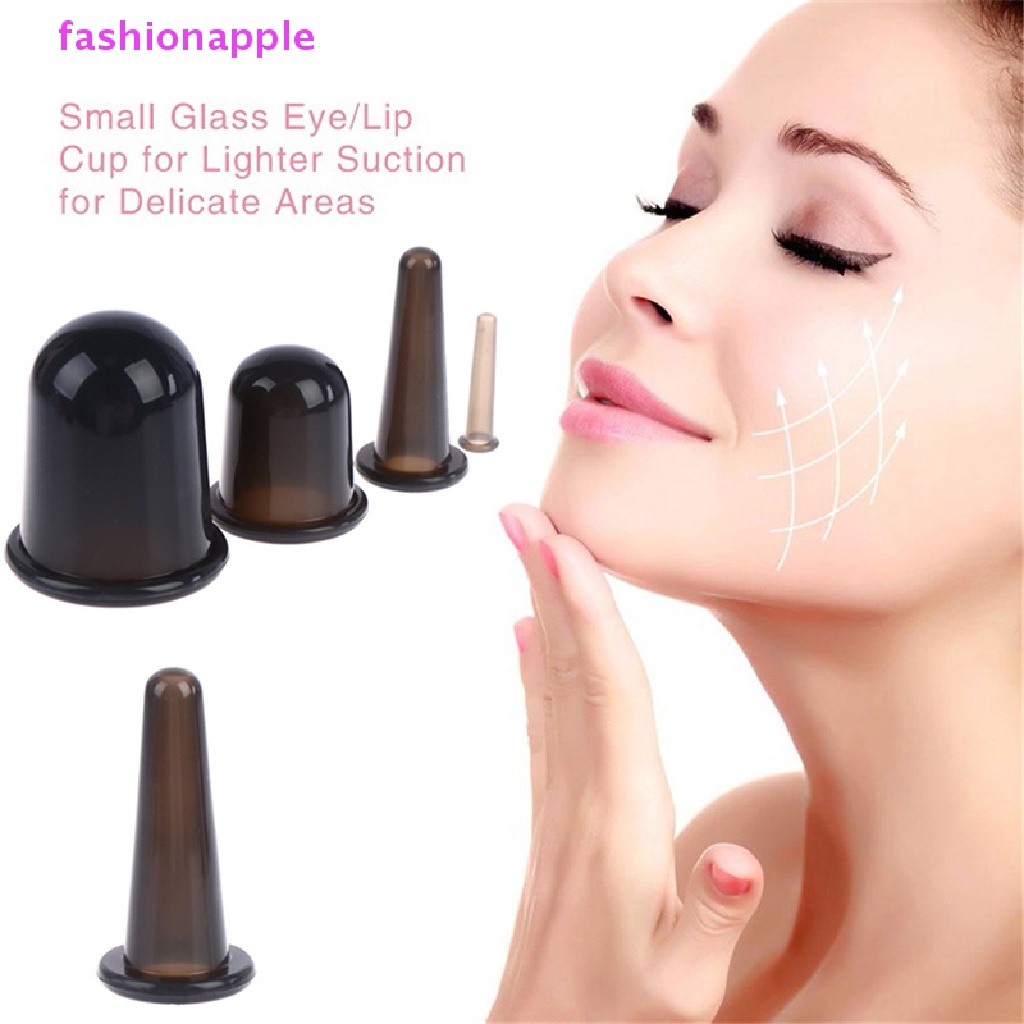 Cốc Giác Hơi Mát Xa Mặt / Mắt Bằng Silicon Màu Đen