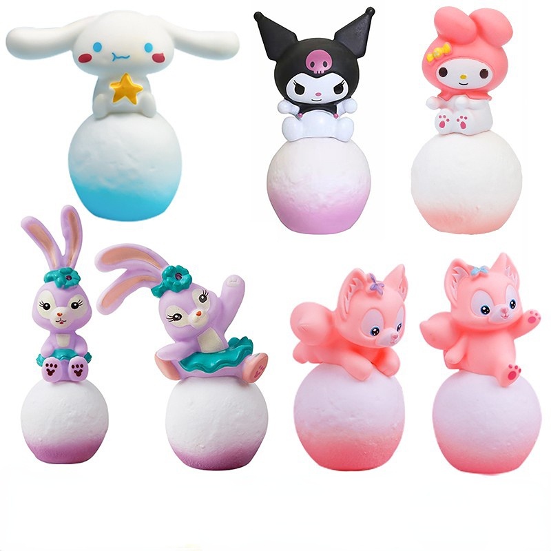 Trang Trí Cho Trẻ Em Bánh Sinh Nhật Sanrio Hello Kitty Giai Điệu Kuromi Cinnamoroll Đèn Ngủ Phòng Ngủ Đầu Giường Trang Trí Ánh Sáng Mặt Trăng Dạ Quang Đèn Đồ Chơi Quà Tặng