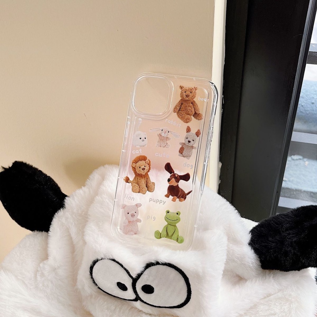 Ốp Điện Thoại Silicon TPU Mềm Trong Suốt Họa Tiết Dễ Thương Cho IPhone 14 13 11 12 Pro XS Max X XR 7 + 8 Plus