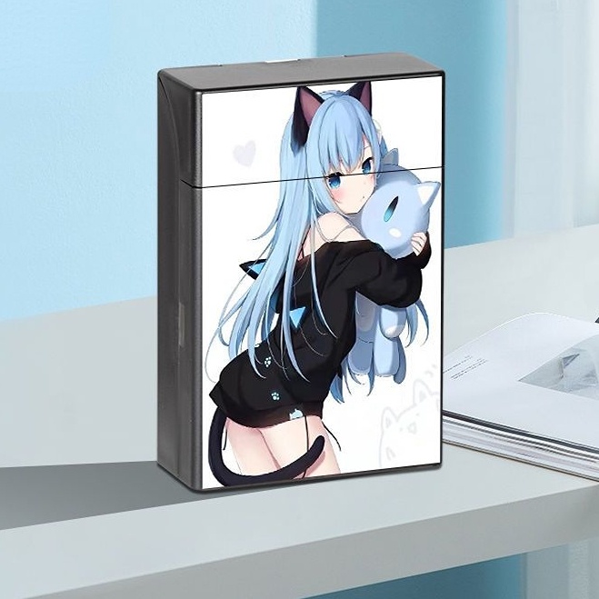 Hộp Đựng Thuốc Lá Bằng Nhựa Hai Chiều Phong Cách Anime Mới