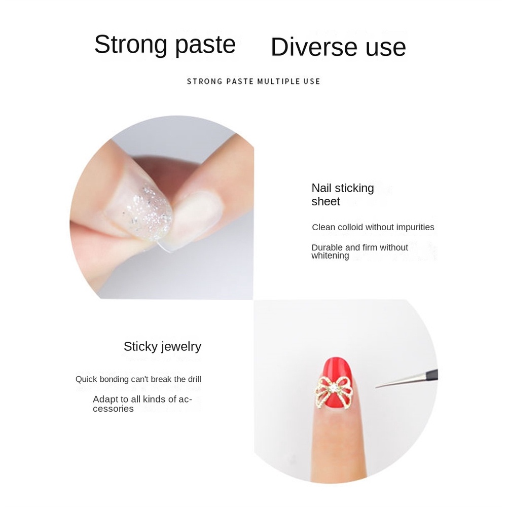 ♕1 Cái Keo Dán Móng Nghệ Thuật Kèm Cọ Gel Uv Khô Nhanh Gel Tăng Cường Móng Cho Tiệm Làm Móng 10G Upbest