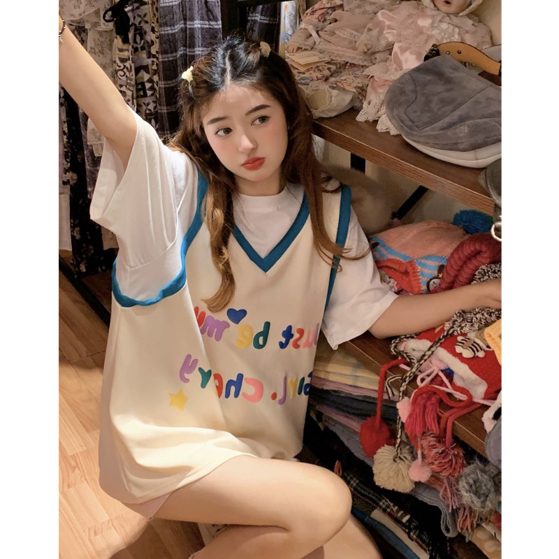 Áo Thun Tay Ngắn Cổ Thuyền Chất Liệu Cotton Thời Trang Mùa Hè Cho Nữ