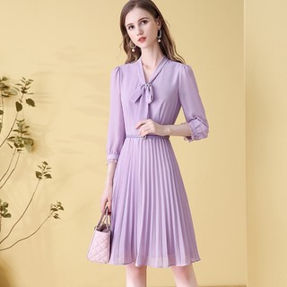 Đầm Chiffon Tay Phồng Xếp Ly Thời Trang Mùa Xuân 2023 59976 FF