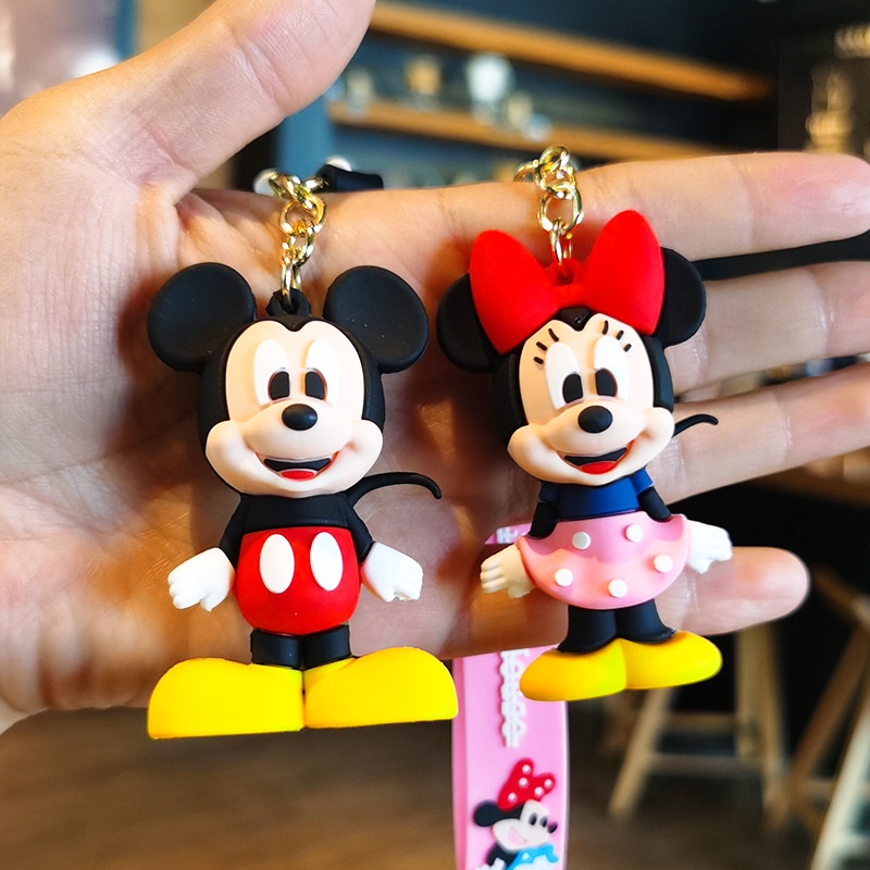Móc Khóa Hình Chuột Mickey / Minnie Nhồi Bông Đáng Yêu