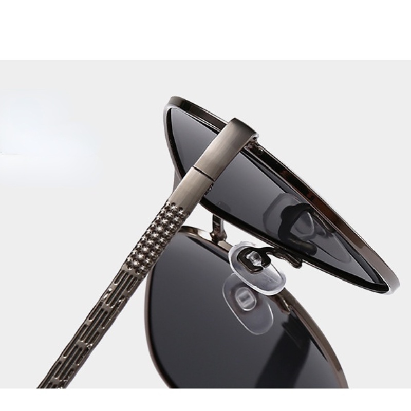 Kính Mát Phân Cực Gọng Kim Loại Thời Trang Mới Cho Nam