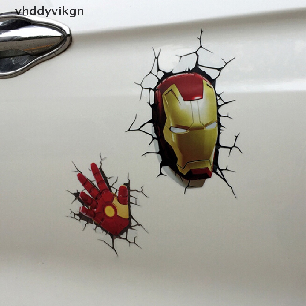 1 Miếng Dán Hình Avengers 3d Sáng Tạo Trang Trí Xe Hơi