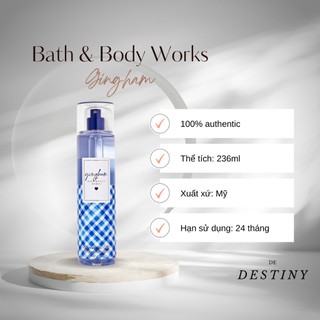 Body mist Gingham - Xịt thơm toàn thân Bath And Body Works