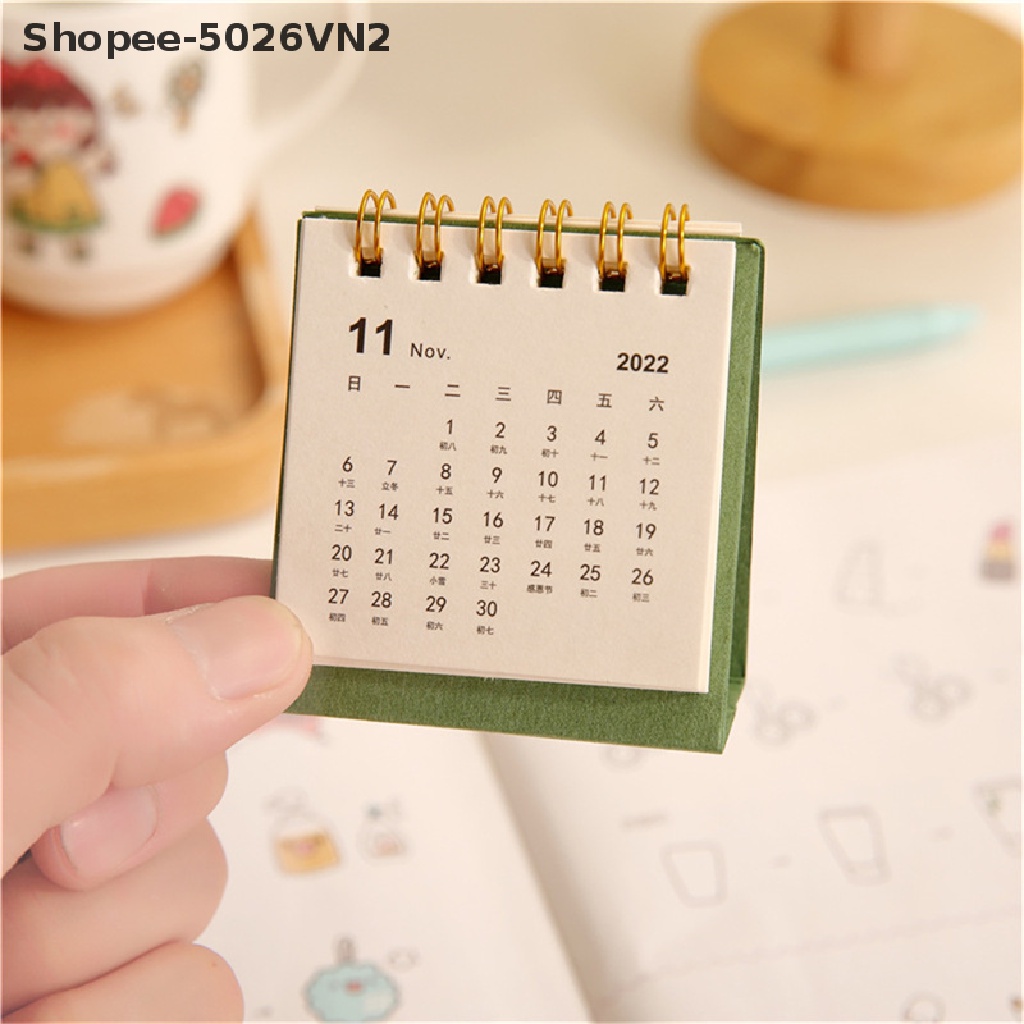 Lịch Để Bàn Mini Năm Mới 2023 Màu Trơn Đơn Giản