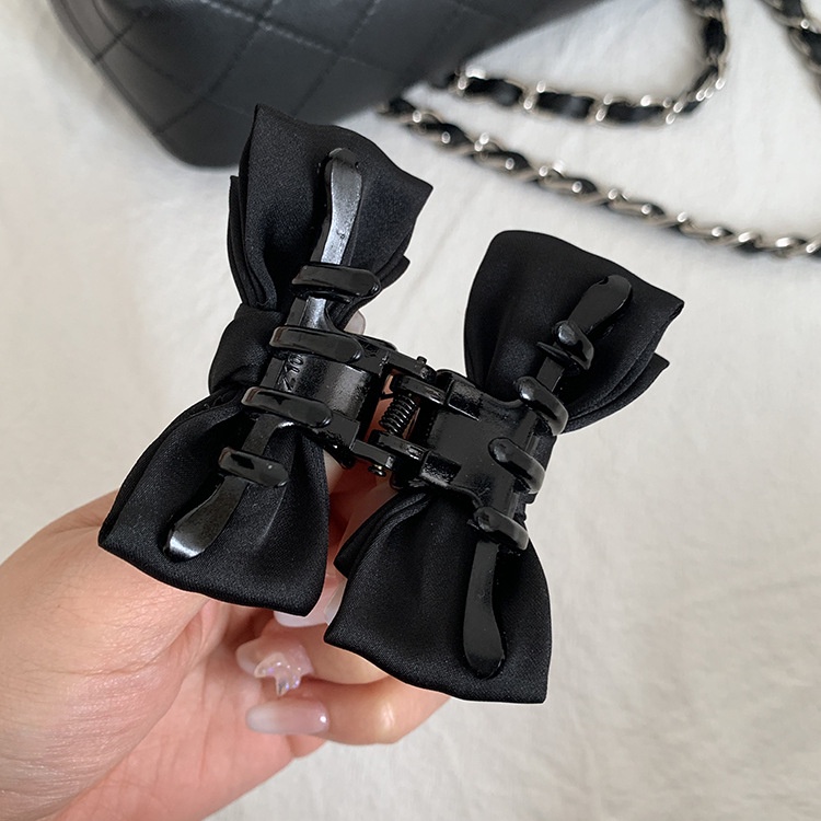 Kẹp Tóc Nơ Đen 8cm Phong Cách Thời Trang Mới 2023 Dành Cho Nữ