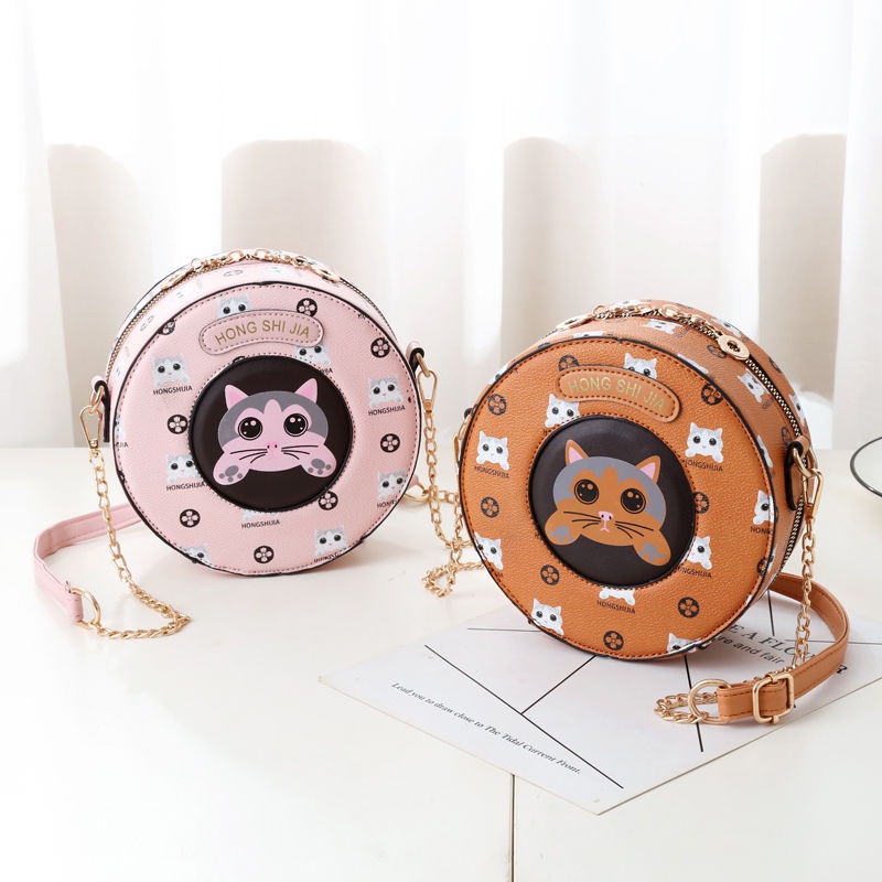 Túi Đeo Chéo Nhỏ Hình Tròn Thời Trang Dành Cho Nữ