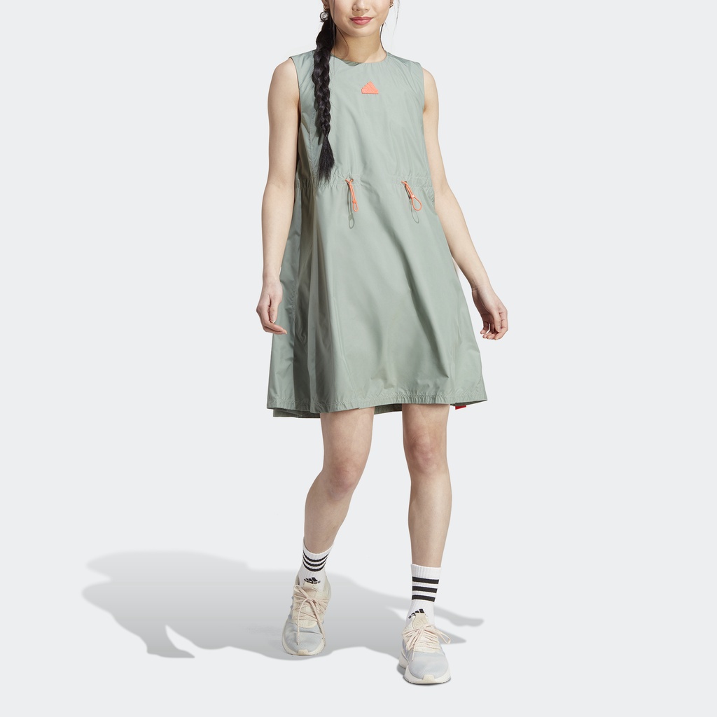 Adidas Phong cách sống Váy City Escape Nữ màu xanh lá HU0248